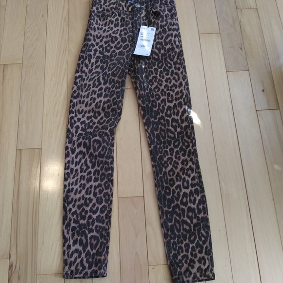 NWT Cheetah leopard animal print skinny jeans - Picture 1 of 8